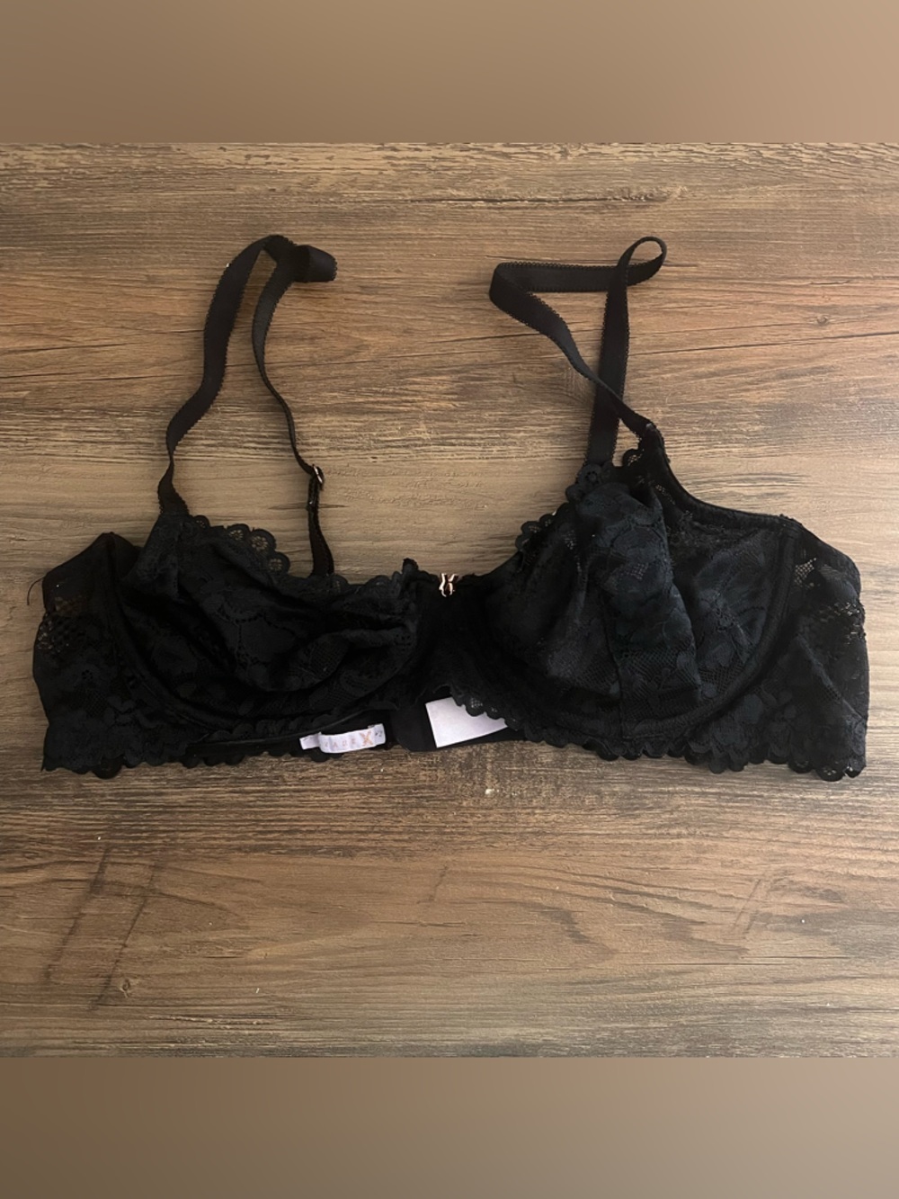 Savage X Fenty Black Lace Bra Size 36B